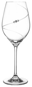 Diamante poháre na biele víno Silhouette City s kryštálmi Swarovski 360 ml 1KS