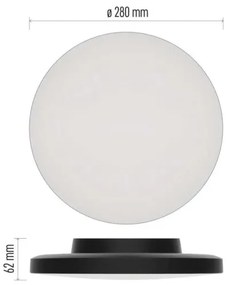 LED Kúpeľňové stropné svietidlo LED/15W/230V 3000/4000/5700K IP55 čierna