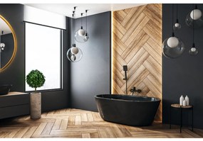 Invena Glamour Trend, vaňová batéria, čierna matná, BW-02-004-V