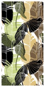 Tapeta - Tropické listy, zemité odtiene