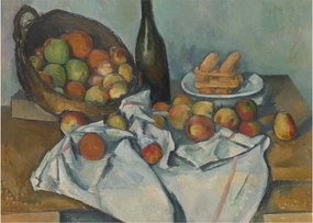Sklenený obraz - Paul Cezanne, The Basket of Apples, reprodukcia (70x50 cm)