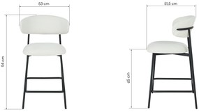 Barová židle Fresno boucle krémová