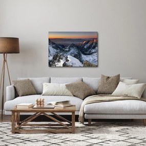 Obraz - Východ slnka v horách (70x50 cm)