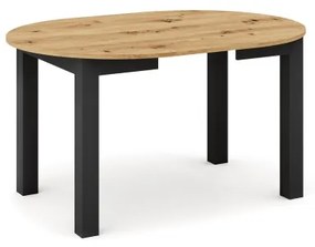 Rozkladací jedálenský stôl WILY dub artisan/čierna