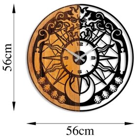 Nástenné hodiny pr. 56 cm 1xAA drevo/kov