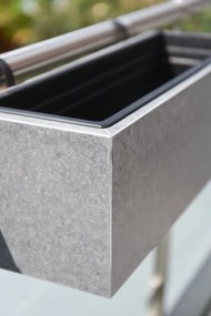 Balkónový hrantík BENNO, vláknocement, šírka 62 cm, sivý
