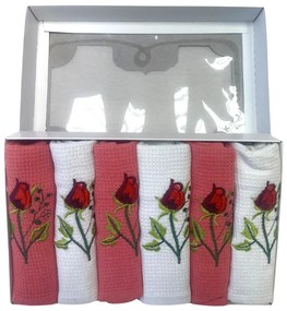 Utierky na riad vaflové Rose 40x60cm 6ks