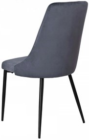 Čalouněná židle LINCOLN samet šedá