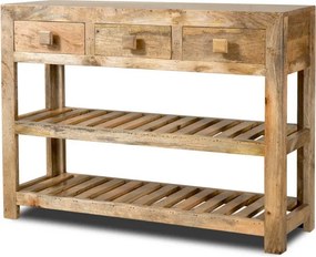 Konzolový stolík Hina 130x76x35 z mangového dreva Mango natural