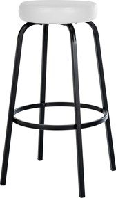 Barová stolička Kamari koženka - biela