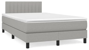 Boxspring posteľ s matracom bledosivá 120x190 cm látka 3269737