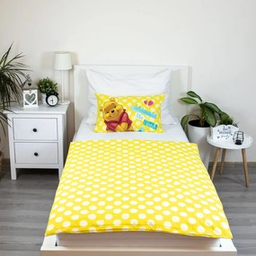 Jerry Fabrics Obliečky do postieľky 100x135 + 40x60 cm - Medvedík Pú "Smile"