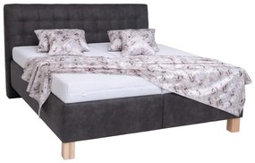 Čalúnená posteľ VIOLET 180x200 cm s matracom a úložným priestorom, tmavosivá 8590828931980