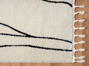 My Flair, Kusový koberec Moroccan Serenity weiß, 100x200, čiernobiela, obývacia izba
