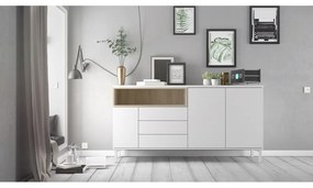 Biela komoda 176x90x49 cm Roomers – Tvilum