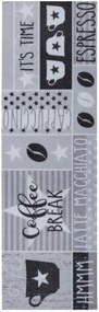 Hanse Home, Koberec behúň Cook & Clean 105723 Grey Black White, 50x150, šedá, kuchyňa