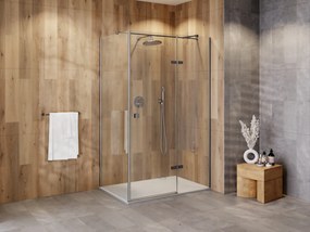 Besco Obdĺžnikový sprchový kút PIXA GUN METAL R 100x80 (100x90, 120x80, 120x90), výška 195 cm - bez vaničky BESCO-Rozmery: 100x80, BESCO-Orientácia: …