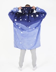 Baránková mikina mikroplyš – Nočná obloha veľkosť L