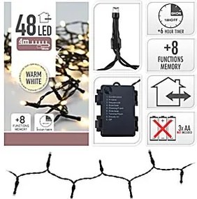 Vánoční světelný LED řetěz GINNA 4 m teplý bílý