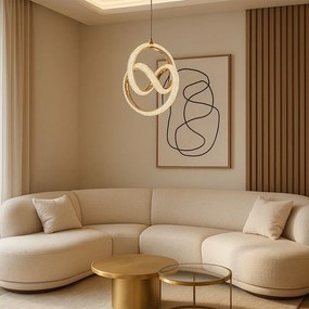 Toolight Toolight, LED závesné svietidlo 24W, 4000K, G068-CP, zlatá, OSW-08665