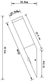 Globo 3157AS - Vonkajšie nástenné svietidlo so senzorom BOSTON 1xE27/15W/230V IP44