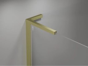 Mexen Mist-H L Duo, 2-krídlový sprchový kút 110 x 115 cm, číre sklo, zlatý matný profil, 8A5L-110L-115P-55-00