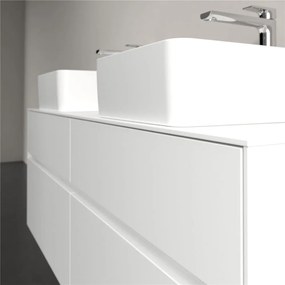 VILLEROY &amp; BOCH Collaro závesná skrinka pod dve umývadlá na dosku, 4 zásuvky, 1400 x 500 x 548 mm, White Matt, C04800MS