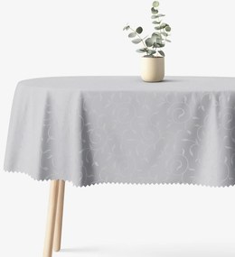 Goldea sviatočný oválny teflónový obrus - sivý s veľkými ornamentmi 140 x 200 cm