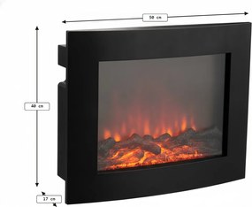 LED dekorácia moderný krb COZY WARM 40x50 cm, čierny