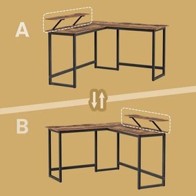 Rohový písací stôl SOLEA čierna