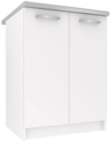 Kuchynská skrinka Belini spodná 60 cm biely mat s pracovnou doskou  TOR SD2-60/0/WT/WT/0/E