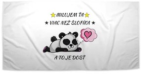 Sablio Uterák Milujem ťa viac ako šlofíky - 50x100 cm