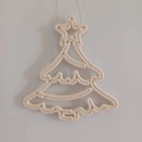 DECOLED Vánoční stromeček, 30 cm, bílá