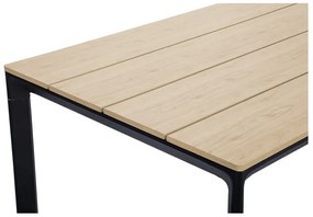 Súprava 4 čiernych jedálenských stoličiek Kai a prírodného stola Thor - Bonami Essentials