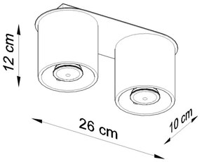 Sollux SL.0055 - Bodové svietidlo ORBIS 2 2xGU10/40W/230V šedá
