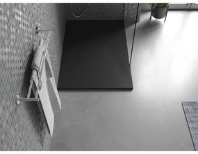 Mexen Bert, SMC obdĺžniková sprchová vanička 120 x 90 cm, čierna, 4K709012