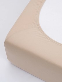 Jersey plachta s elastanom Deluxe 140 × 200 cm – béžová