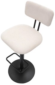 Bielo-čierna barová stolička s nastaviteľnou výškou (výška sedadla 61 cm) Tina – Mauro Ferretti