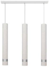 LED Luster na lanku TUBA 3xGU10/4,8W/230V biela/lesklý chróm