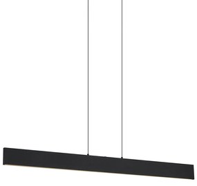 Moderné závesné svietidlo čierne vrátane LED s 3-stupňovým stmievaním - Straight