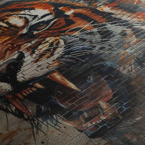 Obraz - Tiger z tehál (90x60 cm)
