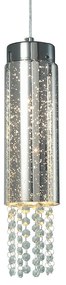 Závesné svietidlo Moonlight, 1x kryštáliky/akrylové tienidlo, ch
