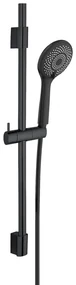 Čierny sprchový set z nerezovej ocele 70 cm Water Saving - Wenko