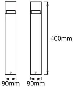 Ledvance - LED Vonkajšia lampa CRYSTAL 1xLED/4,5W/230V IP44 40 cm