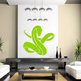Veselá Stena Samolepka Hadí tanec Farba: zelená, Veľkosť: 100 x 95 cm
