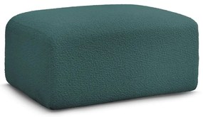 Tyrkysovomodrá podnožka z textílie bouclé Tina – Bobochic Paris