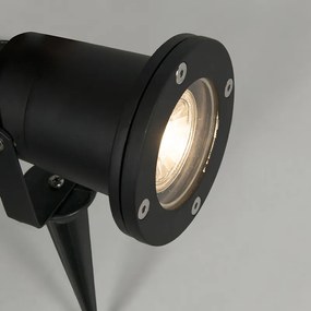 Sada 3 inteligentných záhradných reflektorov čierna vrátane kábla a zástrčky 230 cm IP65 - Basic