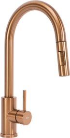 Rea Paul, 1-komorový nerezový drez 600x480x185 mm, medená matná, ZLE-06017