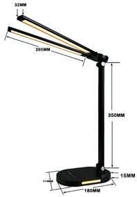 BERGE LED dvojitá stolná lampa 8W - BRUSEL