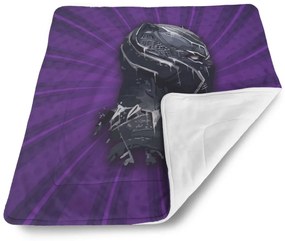 Sablio Deka pre bábätko BLACK PANTHER z profilu Fialový - 80x100 cm